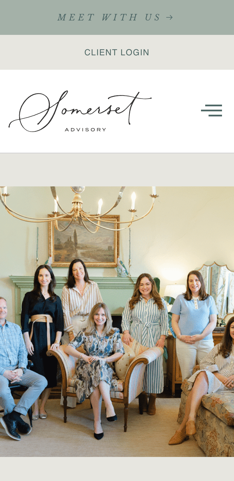 Somerset Advisory website on mobile