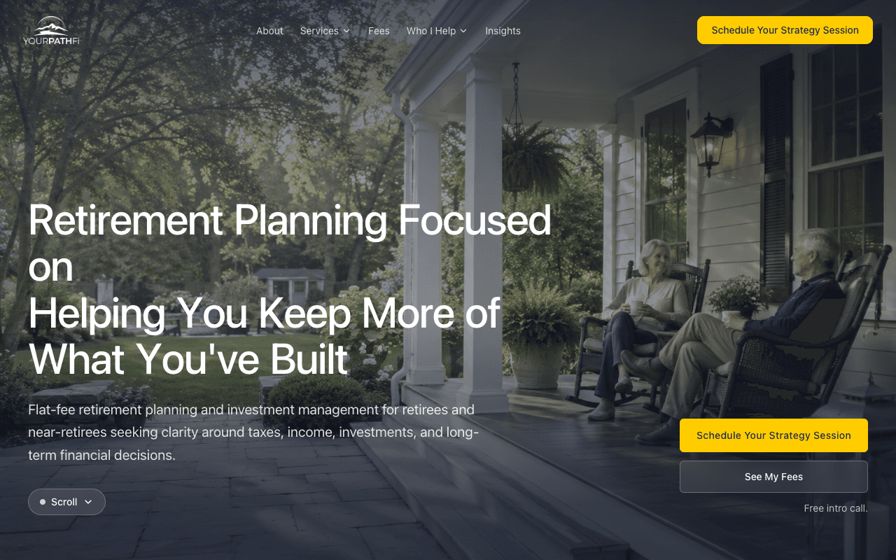 Your Path Financial website on desktop