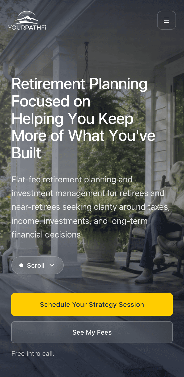 Your Path Financial website on mobile