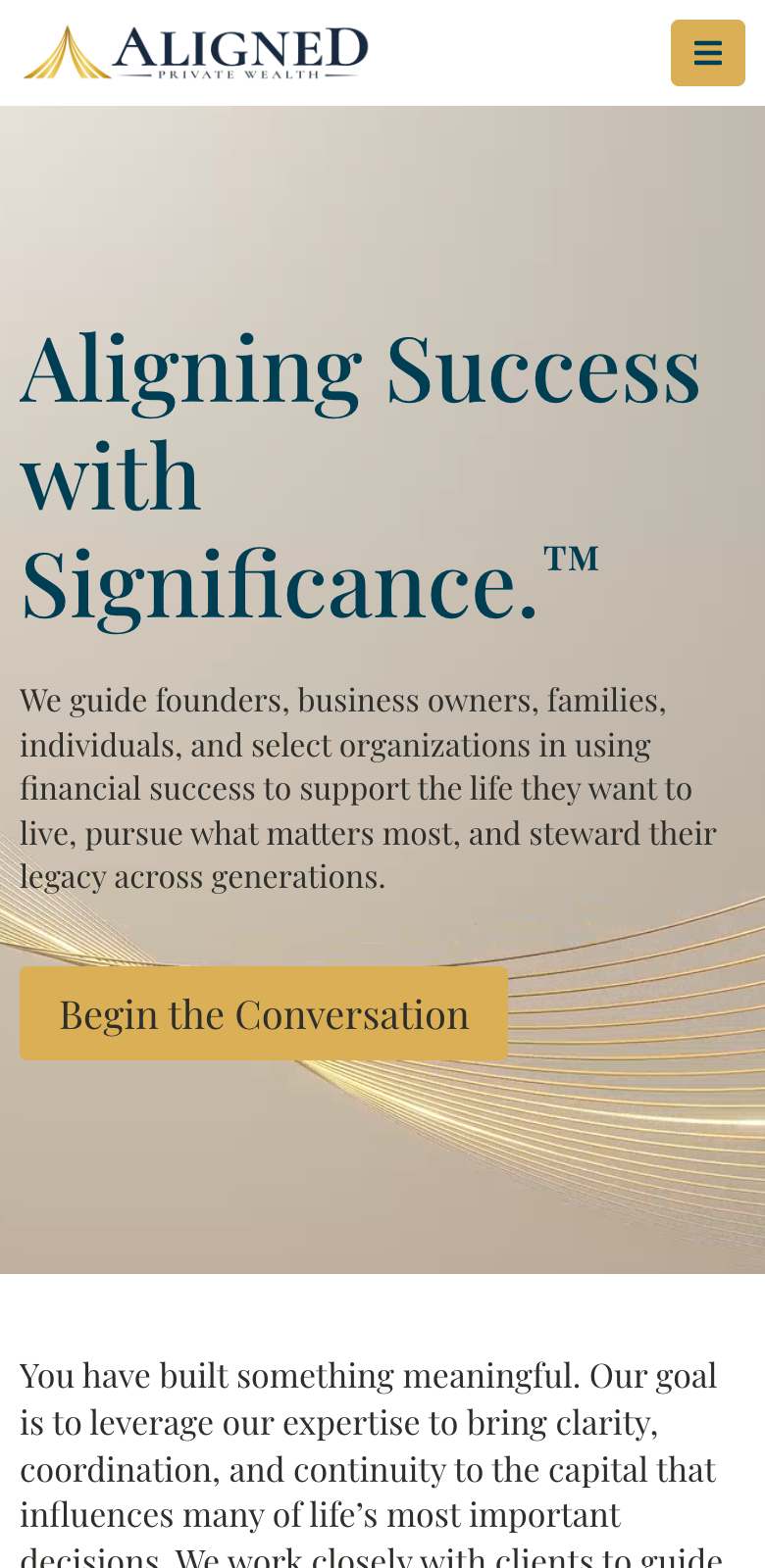 Aligned Private Wealth mobile